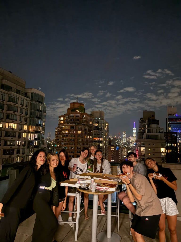 Pizza e skyline